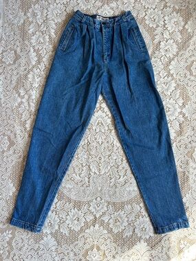 Gap Retro Workforce Pleated Jeans, Medium Wash, Size 26